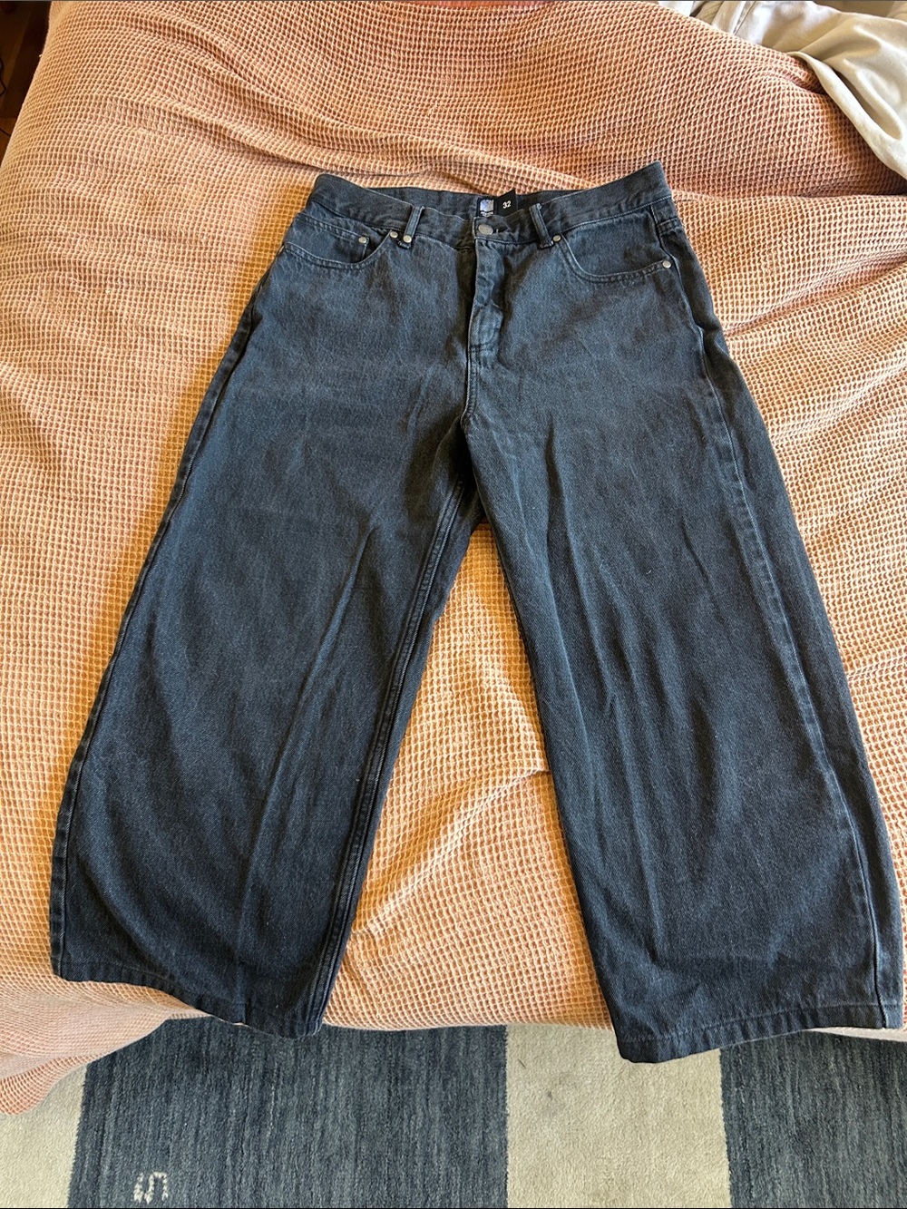 Afends Relaxed Wide-Leg Jeans in Black